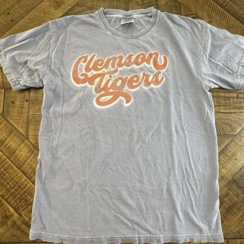 Comfort Colors Clemson Tigers Garment Dyed Vintage Script T-Shirt